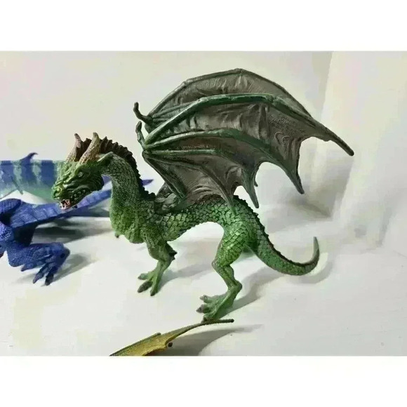 Lot Of 6 Detailed Fantasy Medieval DRAGON Figures PVC Toy - Picture 5 of 6